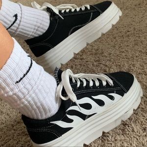 Nasty Gal Flame Sneakers